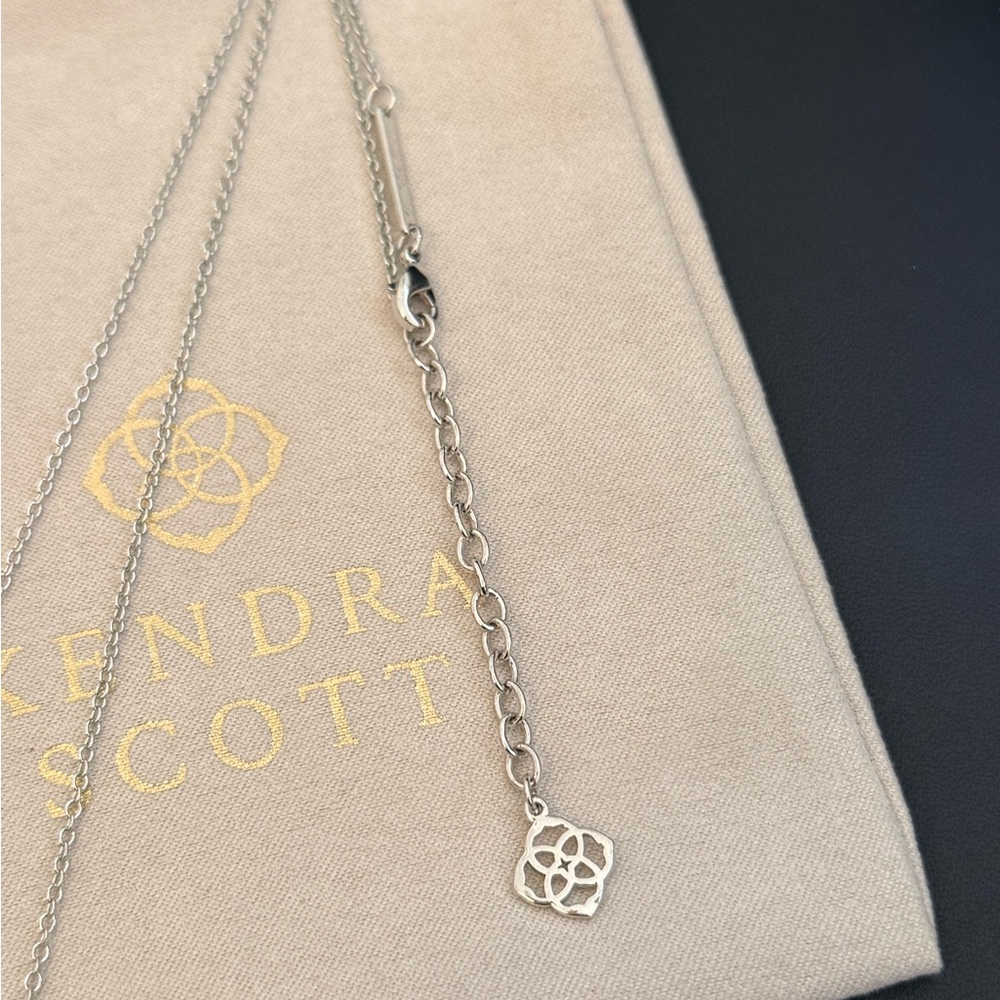 Kendra Scott Elisa platinum drusy Necklace - Picture 6 of 10